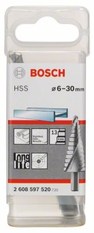 2608597520 Ступенчатое сверло HSS 6 - 30 mm, 10,0 mm, 93,5 mm